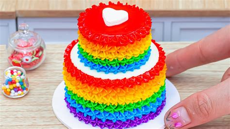 Beautiful Miniature Colorful Cake 🌈 Miniature Rainbow Chocolate Cake