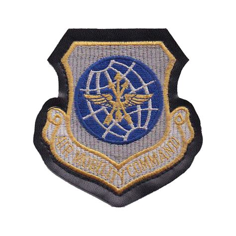 Air Mobility Command Yellow Lettering Used Leather Velcro