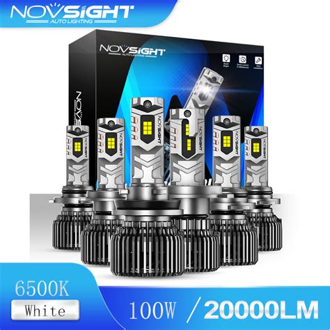 Novsight N75 Car LED Headlight H4 H11 H7 9005 9006 9012 All Models 100w