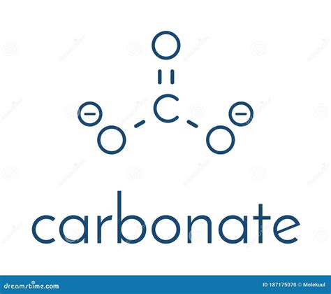 Carbonate Anion, Chemical Structure. Skeletal Formula. Stock Vector ...