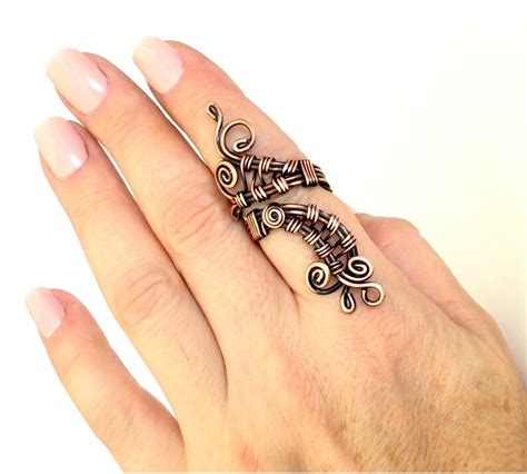 Copper Ring for Women Copper Ring Copper Jewelry Wire - Etsy