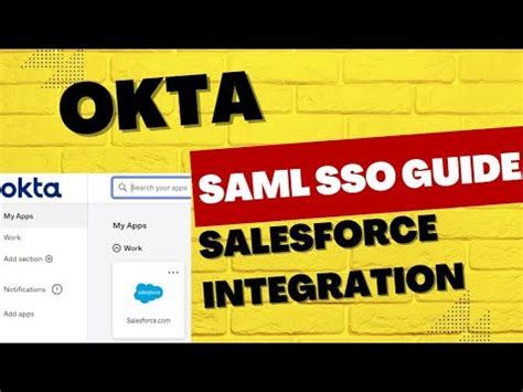 Okta And Salesforce Saml Sso Integration Youtube