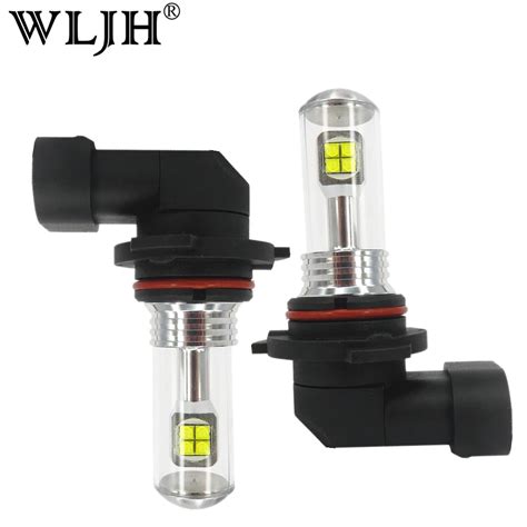 WLJH 2x LED 9006 HB4 Automotive Car Fog Light Bulbs Daytime Driving