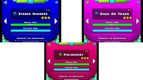 Geometry Dash First Levels Youtube