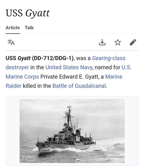 USS Gyatt Wikipedia Snippet | USS Gyatt, Rizzi and Ohio | Know Your Meme