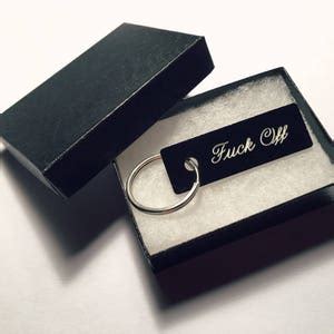 Fuck Off Keychain Crass Keychain Fuck Keychain Naughty Keychain Naughty Gift Ideas Etsy