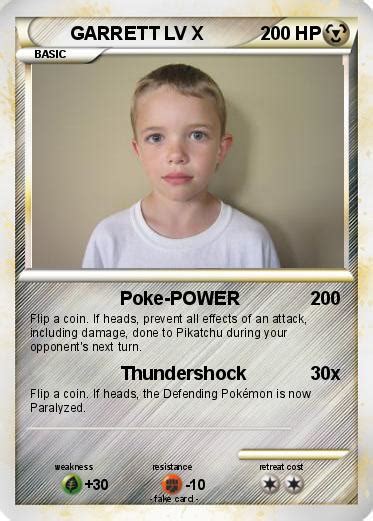 Pok Mon Garrett Lv X Poke Power My Pokemon Card