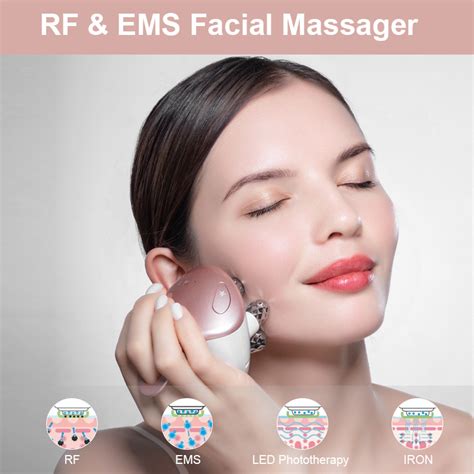 Red Light Therapy RF EMS Massager Face Neck Lifting Wrinkle Body