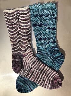 Ravelry Treasure Socks Swag Or Diamonds Pattern By Susan Sarabasha