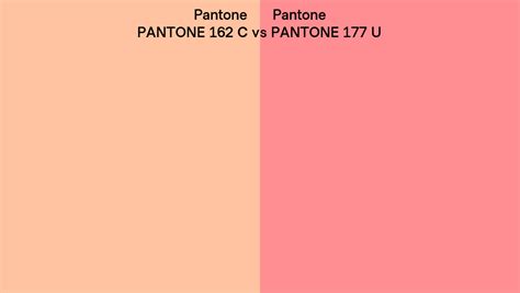 Pantone 162 C Vs Pantone 177 U Side By Side Comparison