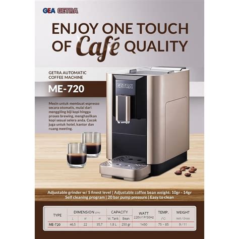 Jual Getra ME 720 New Automatic Expreso Coffee Machine ME720 Mesin