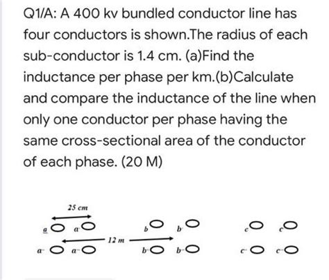 Solved Q A A Kv Bundled Conductor Line Has Four Chegg