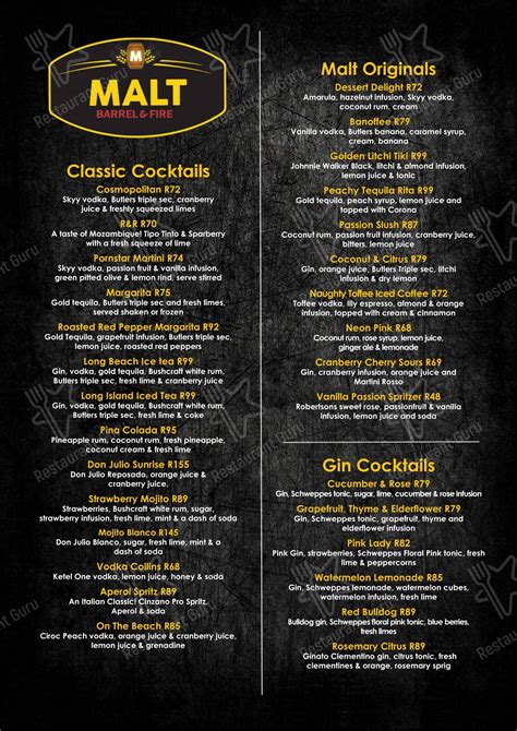 beer barrel printable menu with prices 1