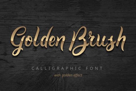 Golden Brush font (885)