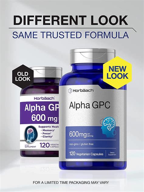 Alpha Gpc Mg Capsules Vegetarian Non Gmo Choline Supplement