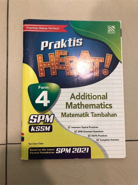 Praktis Hebat Spm Matematik Tambahan Tingktan Kssm Hobbies Toys