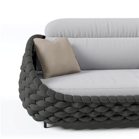 Free Shipping On Tatta 3 Seater Modern Woven Textilene Rope Outdoor