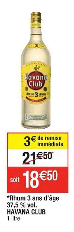 Promo Rhum 3 Ans D âge 37 5 Vol Havana Club chez Cora iCatalogue fr