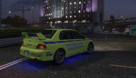 Mitsubishi Lancer 2 Fast 2 Furious Paintjob GTA5 Mods