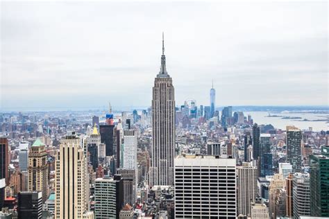 Downtown Manhattan Skyline With Empire State Building And Midtown