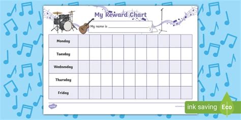 Music Themed Reward Chart Teacher Made Twinkl