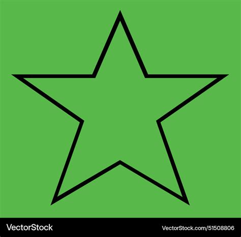 Drawing outline star shape Royalty Free Vector Image