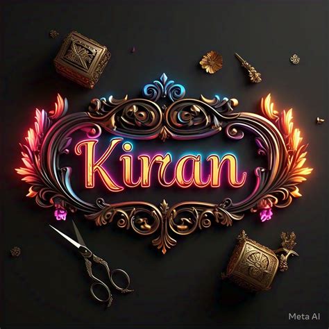 stylish kiran  logo   fancy fonts wallpaper image