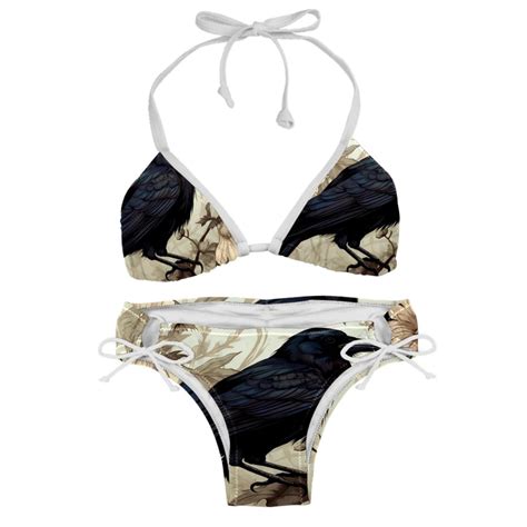 Crow Detachable Sponge Adjustable Strap Bikini Set Two Pack For Versatile Swim Suit Looks