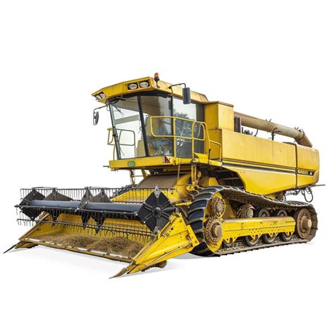 combine harvester isolated  white background premium ai generated image