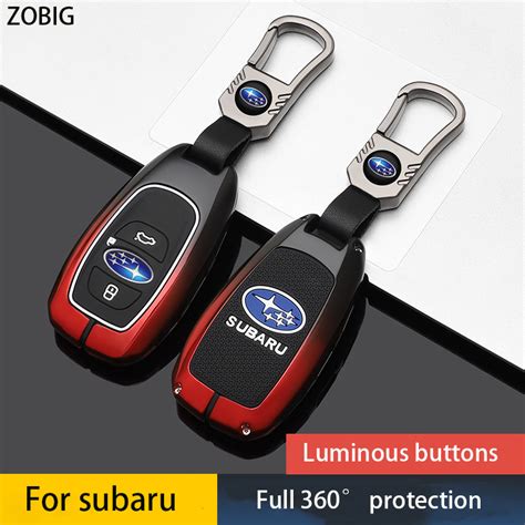 ZOBIG For Subaru Key Fob Cover Car Key Case Shell With Keychain Fit