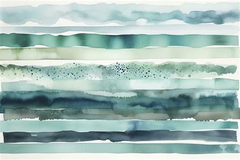 Abstract Liquid Sea Blue Watercolor Background Texture Hand Painted