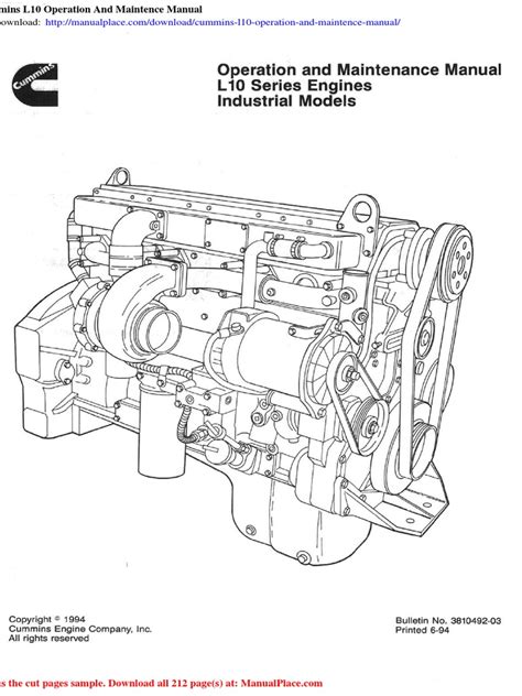 Cummins l10 Operation and Maintence Manual | PDF