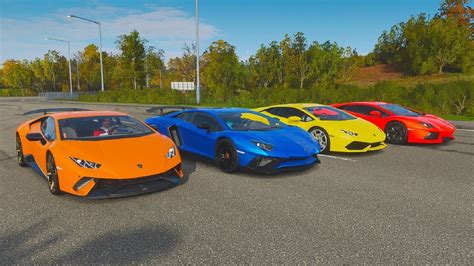 Fh Drag Race Huracan Performante Vs Aventador Sv Vs Huracan Lp