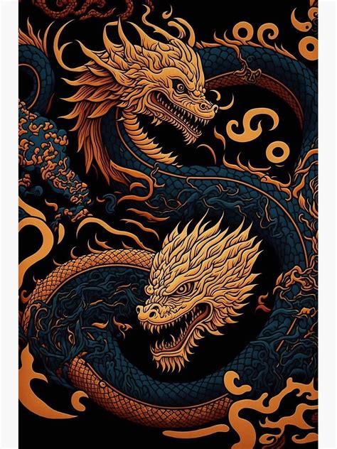 "Golden Dragon - Ukiyo-e Style Japanese Art" Poster for Sale by Sabot119 | Redbubble