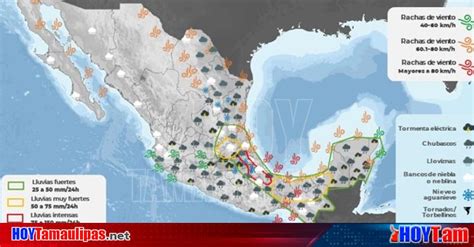 Hoy Tamaulipas El Frente Frio 29 Generara Lluvias Torrenciales En