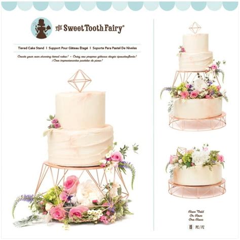 American Crafts Sweet Tooth Fairy Tiered Cake Stand 19pcs Rose Gold