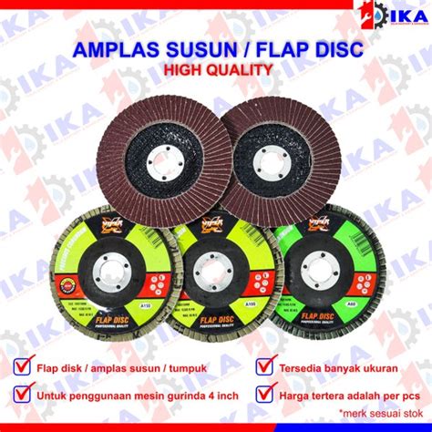 Jual AMPLAS GERINDA POLES AMPLAS SUSUN FLAP DISC 4 INCH FLAPDISC