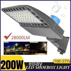 W Led Parking Lot Light Commercial Shoebox Fixtures Dusk To Dawn