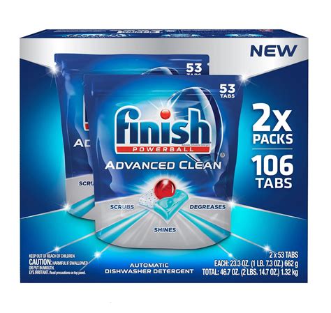 Finish Max In One Advanced Dishwasher Detergent Powerball Tabs Ct