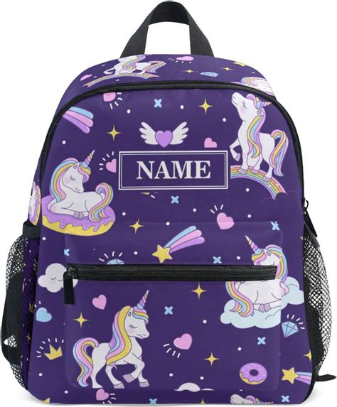 Amazon Stargrass Custom Kid S Name Backpack Unicorn Purple