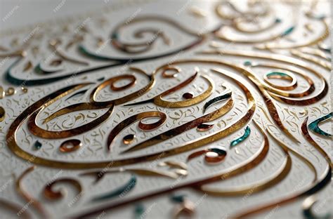 Premium Photo | Arabic calligraphy of a verse from the Quran on a white surface