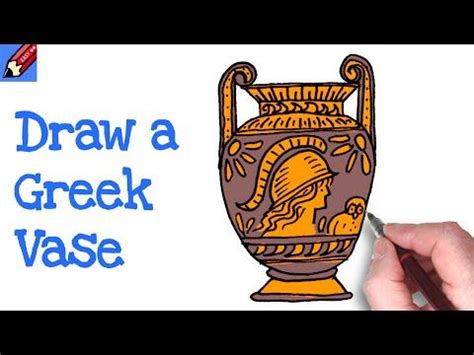 How To Draw A Greek Vase Real Easy Volute Krater Youtube Greek