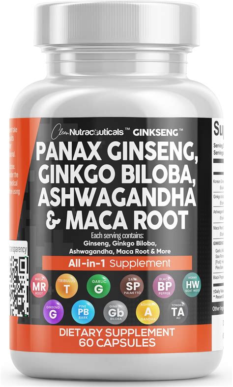 Asquared Nutrition Red Korean Panax Ginseng 1000mg Max Strength 180 Capsules Root