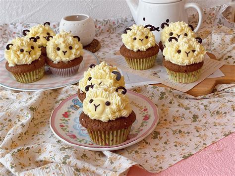 I Baked Sheep Chocolate Coffee Cupcake With White Chocolate Cream