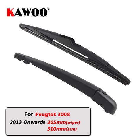 KAWOO Car Rear Wiper Blade Blades Back Window Wipers Arm For Peugeot