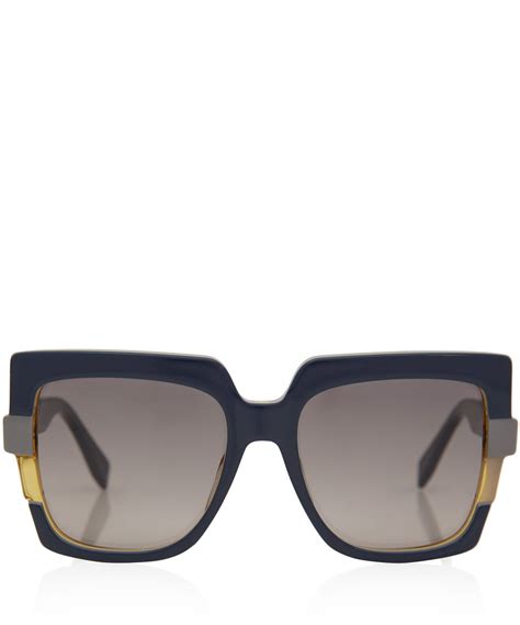 Fendi Blue Oversized Square Sunglasses Lyst