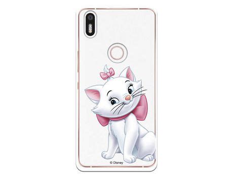 Funda Oficial Disney Marie Silueta Transparente Para Bq Aquaris X Plus