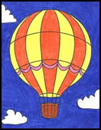 How To Draw Hot Air Balloons Drawing Tutorials Drawing How To Draw Hot Air Balloons