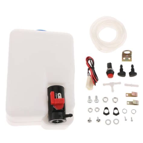 X Universal Washer Tank Pump Bottle Kit Windshield Wiper Systems