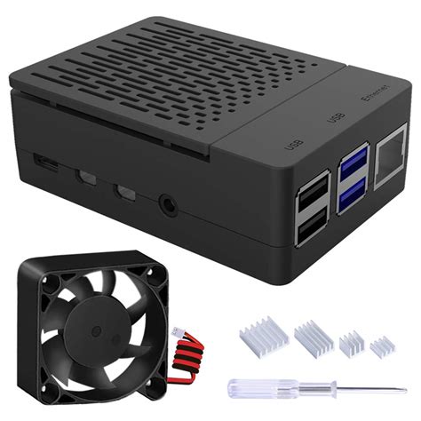 GeeekPi Raspberry Pi 4 Case Raspberry Pi 4 Case With Fan 40X40X10mm